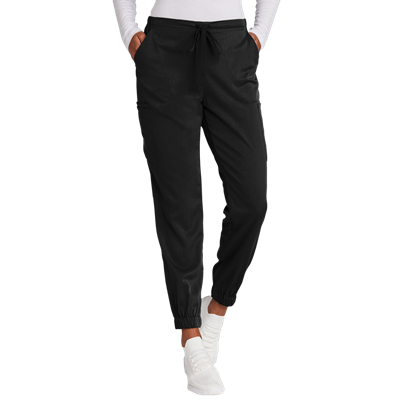 Blank Ladies Scrub Jogger Pant, Black