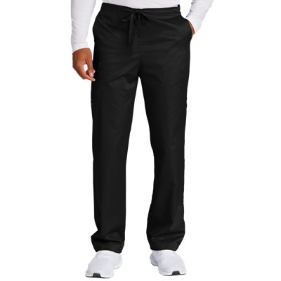 Blank Unisex Scrub Cargo Pant, Black